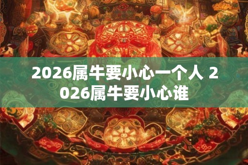2026属牛要小心一个人 2026属牛要小心谁 2026属牛要小心一个人 2026属牛要小心谁
