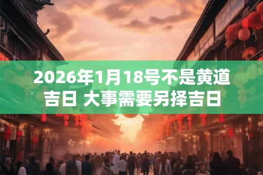 2026年1月18号不是黄道吉日 大事需要另择吉日