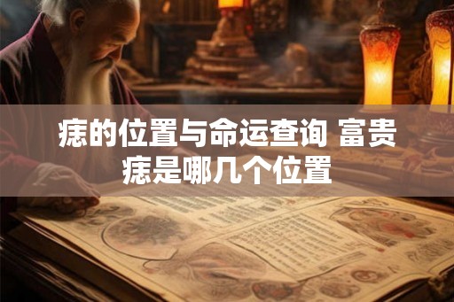 痣的位置与命运查询 富贵痣是哪几个位置