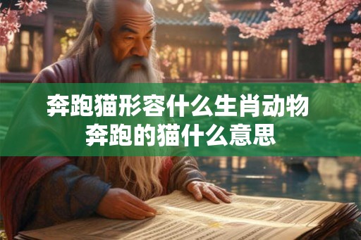 奔跑猫形容什么生肖动物 奔跑的猫什么意思