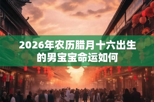 2026年农历腊月十六出生的男宝宝命运如何