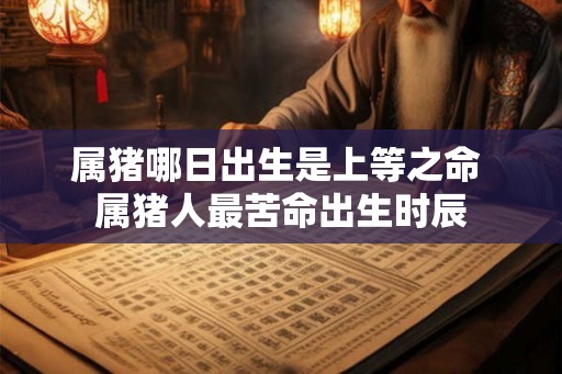 属猪哪日出生是上等之命 属猪人最苦命出生时辰
