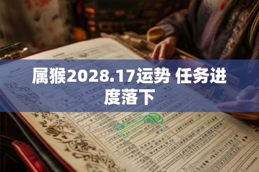 属猴2028.17运势 任务进度落下