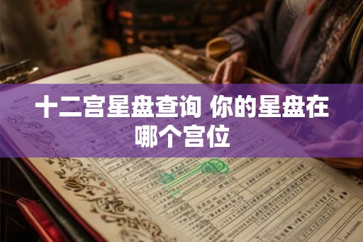 十二宫星盘查询 你的星盘在哪个宫位