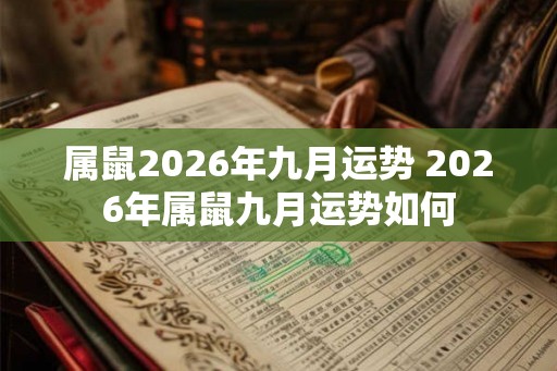 属鼠2026年九月运势 2026年属鼠九月运势如何