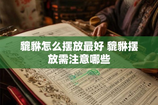 貔貅怎么摆放最好 貔貅摆放需注意哪些