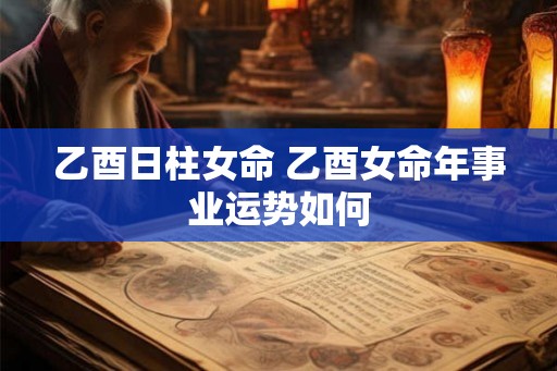 乙酉日柱女命 乙酉女命年事业运势如何
