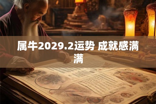 属牛2029.2运势 成就感满满