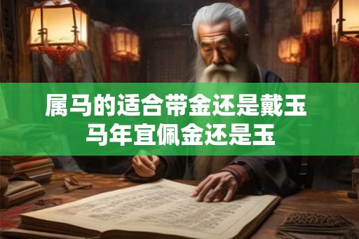 属马的适合带金还是戴玉 马年宜佩金还是玉