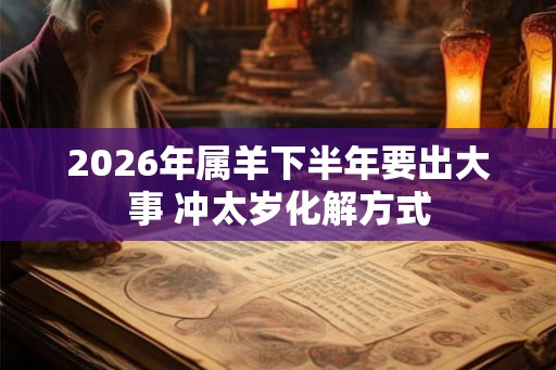 2026年属羊下半年要出大事 冲太岁化解方式