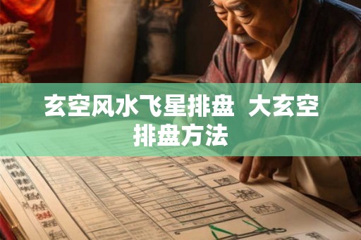 玄空风水飞星排盘  大玄空排盘方法