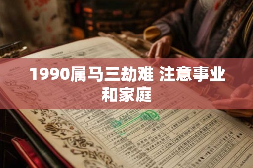 1990属马三劫难 注意事业和家庭 1990属马三劫难 注意事业和家庭