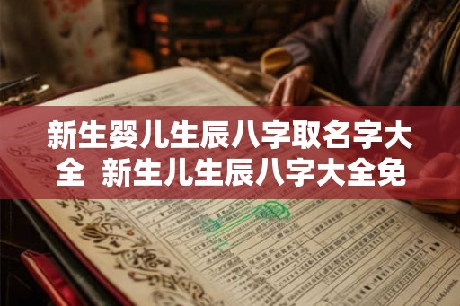 新生婴儿生辰八字取名字大全  新生儿生辰八字大全免费