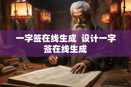 一字签在线生成 设计一字签在线生成 一字签在线生成 设计一字签在线生成