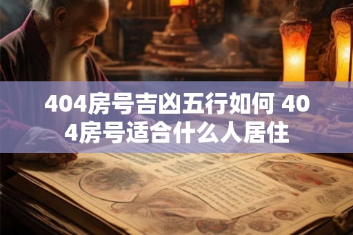 404房号吉凶五行如何 404房号适合什么人居住