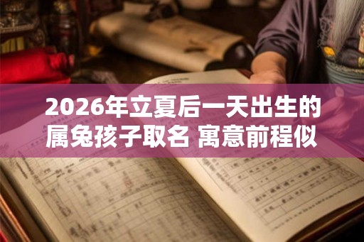 2026年立夏后一天出生的属兔孩子取名 寓意前程似锦的名字 2026年立夏后一天出生的属兔孩子取名 寓意前程似锦的名字