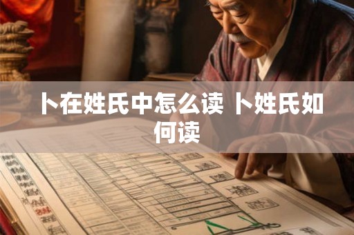卜在姓氏中怎么读 卜姓氏如何读