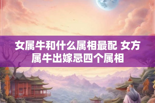 女属牛和什么属相最配 女方属牛出嫁忌四个属相 女属牛和什么属相最配 女方属牛出嫁忌四个属相