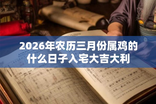 2026年农历三月份属鸡的什么日子入宅大吉大利 2026年农历三月份属鸡的什么日子入宅大吉大利