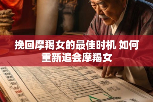挽回摩羯女的最佳时机 如何重新追会摩羯女