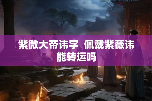 紫微大帝讳字  佩戴紫薇讳能转运吗