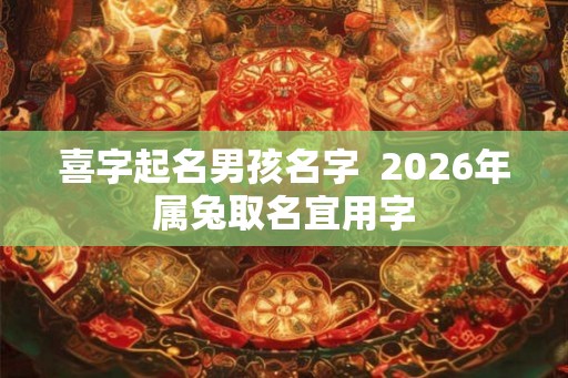 喜字起名男孩名字  2026年属兔取名宜用字