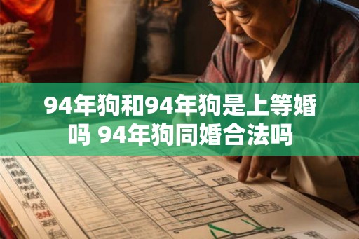 94年狗和94年狗是上等婚吗 94年狗同婚合法吗