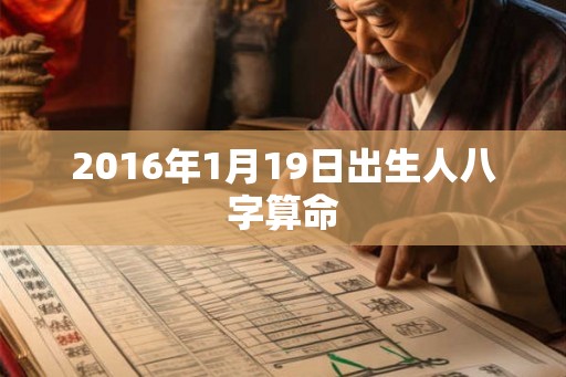 2016年1月19日出生人八字算命
