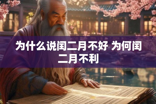 为什么说闰二月不好 为何闰二月不利 为什么说闰二月不好 为何闰二月不利