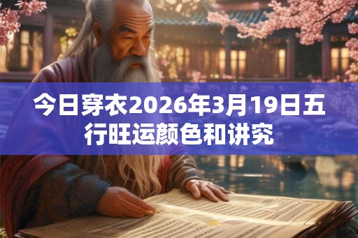 今日穿衣2026年3月19日五行旺运颜色和讲究