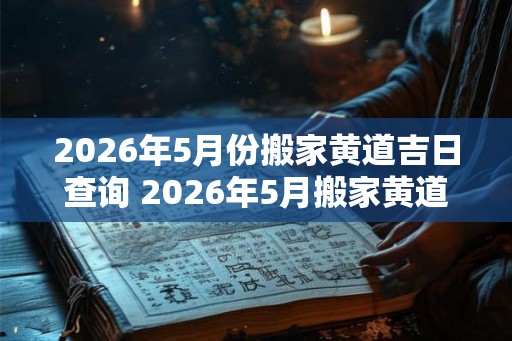 2026年5月份搬家黄道吉日查询 2026年5月搬家黄道吉日是何时 2026年5月份搬家黄道吉日查询 2026年5月搬家黄道吉日是何时