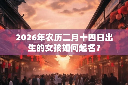 2026年农历二月十四日出生的女孩如何起名？