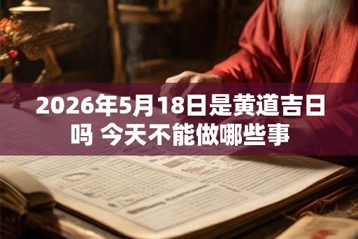 2026年5月18日是黄道吉日吗 今天不能做哪些事