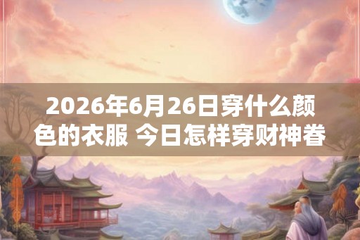 2026年6月26日穿什么颜色的衣服 今日怎样穿财神眷顾