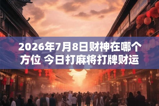 2026年7月8日财神在哪个方位 今日打麻将打牌财运方位