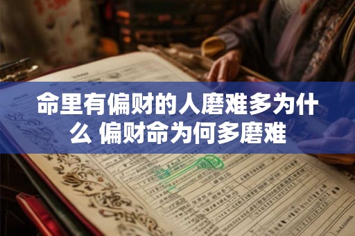 命里有偏财的人磨难多为什么 偏财命为何多磨难