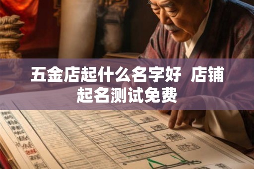 五金店起什么名字好  店铺起名测试免费