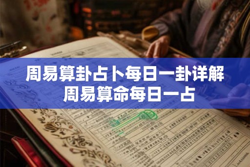 周易算卦占卜每日一卦详解  周易算命每日一占