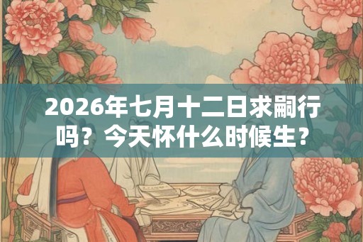 2026年七月十二日求嗣行吗？今天怀什么时候生？