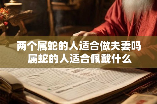 两个属蛇的人适合做夫妻吗 属蛇的人适合佩戴什么