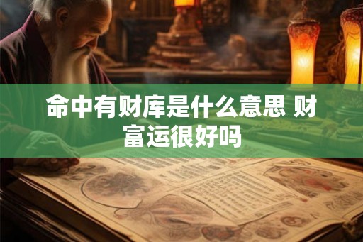 命中有财库是什么意思 财富运很好吗