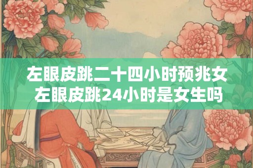 左眼皮跳二十四小时预兆女 左眼皮跳24小时是女生吗