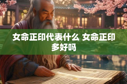 女命正印代表什么 女命正印多好吗 女命正印代表什么 女命正印多好吗