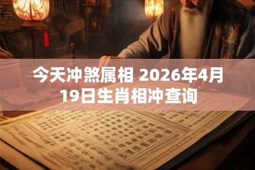 今天冲煞属相 2026年4月19日生肖相冲查询
