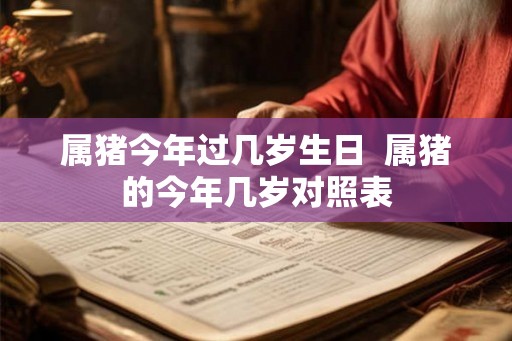 属猪今年过几岁生日  属猪的今年几岁对照表