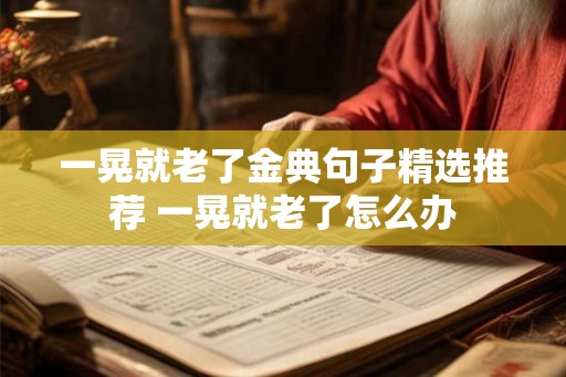 一晃就老了金典句子精选推荐 一晃就老了怎么办