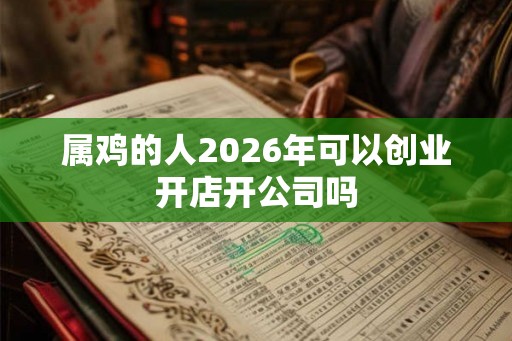 属鸡的人2026年可以创业开店开公司吗