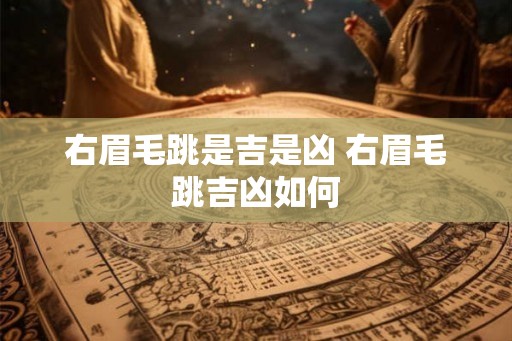 右眉毛跳是吉是凶 右眉毛跳吉凶如何