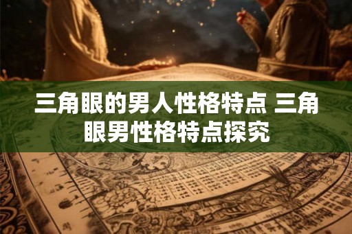 三角眼的男人性格特点 三角眼男性格特点探究
