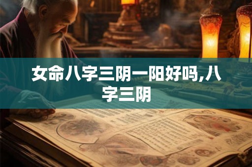 女命八字三阴一阳好吗,八字三阴